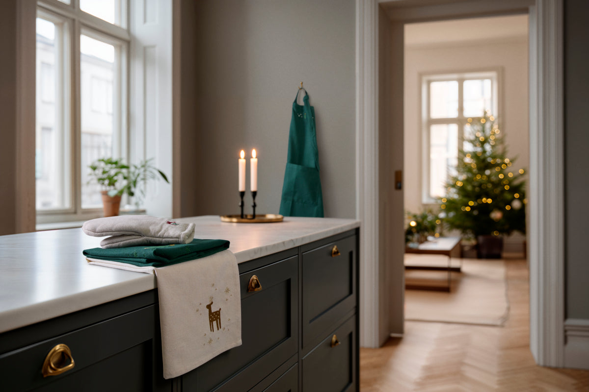 Christmas Fable Viskestykke 50x70 cm grøn
