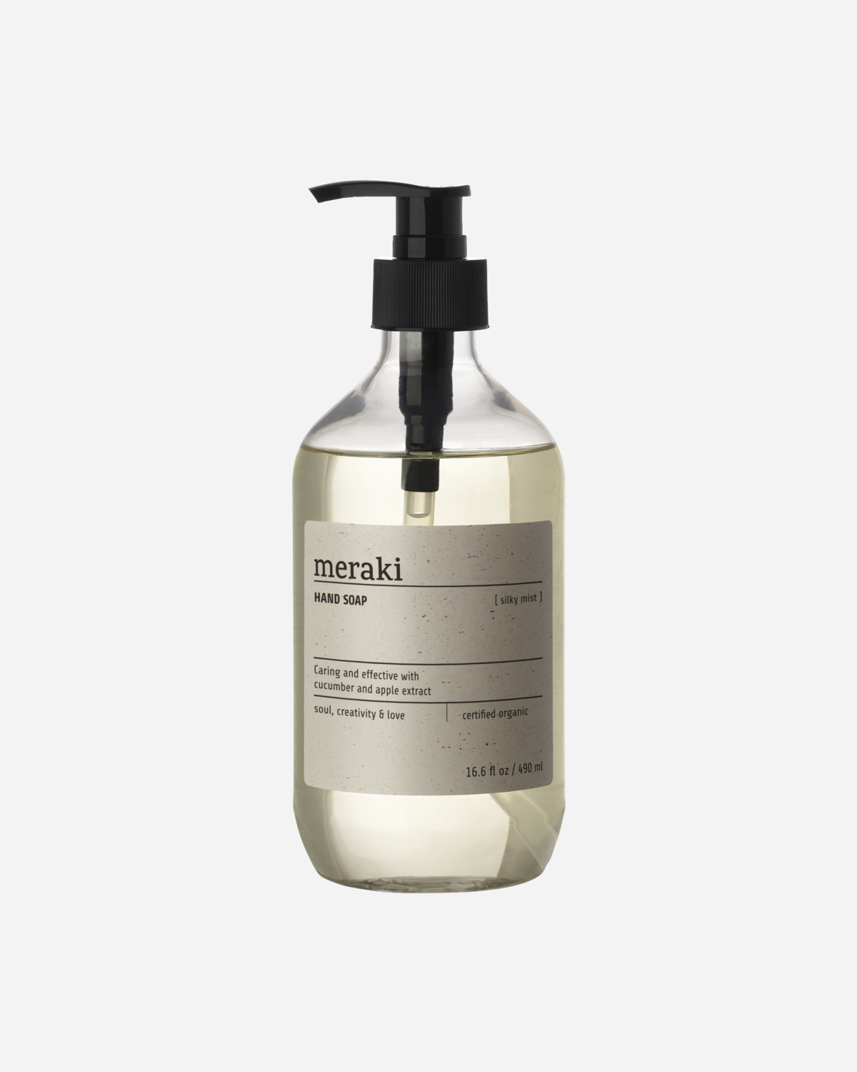 Hand soap, Silky mist 490 ml.